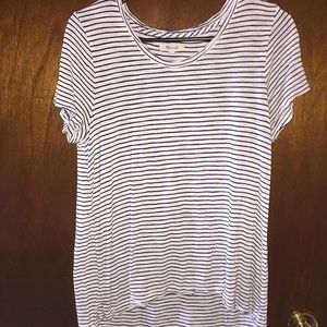 Madewell striped high low T-shirt